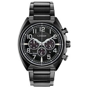 Citizen Men 's Sport Casual Chronograph Eco-Drive Black Watch 43 MM CA4285-68E